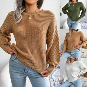 Maglione Invernale Donna – Elegante con Lavorazione a Maglia e Maniche Ampie