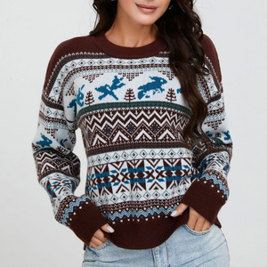 Maglione Natalizio Donna Morbido con Renne – Calore e Allegria per le Feste – Gaia