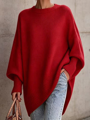Maglione Poncho Donna Oversize con Maniche a Pipistrello – Eleganza Minimalista – Adele