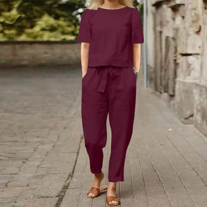 Mila – Completo Estivo in Cotone con Camicia e Pantaloni