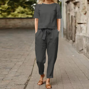 Mila – Completo Estivo in Cotone con Camicia e Pantaloni