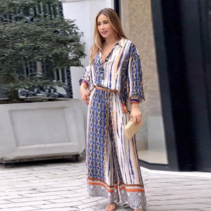 Esther - Set Camicia e Pantaloni Ampi Stile Bohemien