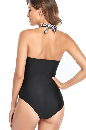 Costume da Bagno Halter con Drappeggiato