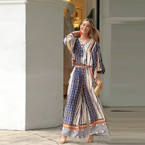 Esther - Set Camicia e Pantaloni Ampi Stile Bohemien