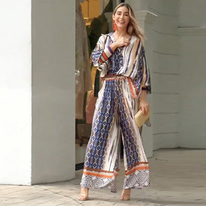 Esther - Set Camicia e Pantaloni Ampi Stile Bohemien