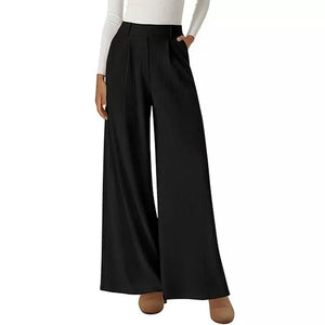 Pantaloni Donna Eleganti a Gamba Larga – Vita Alta Comoda e Stile Casual Chic – Elisa
