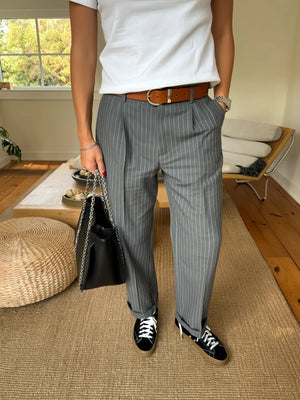 Pantaloni Donna Eleganti a Vita Alta - Linea Slanciante e Tessuto Raffinato - Martina