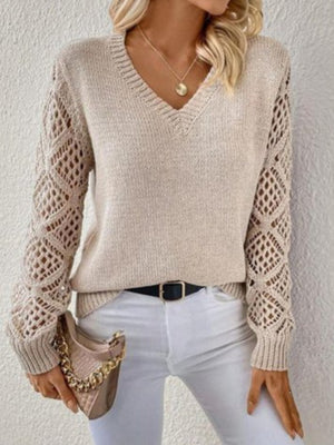 Maglione Donna con Scollo a V – Eleganza Leggera e Comfort Quotidiano – Teresa