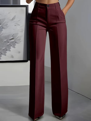 Pantaloni Eleganti Donna a Vita Alta e Gamba Larga – Comfort Sartoriale e Silhouette Slanciata – Claudia