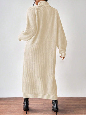 Vestito Donna Invernale in Maglia Lunga – Collo Alto, Calore e Comfort – Helena