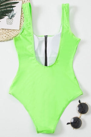 Costume da Bagno Scollo a V con Zip