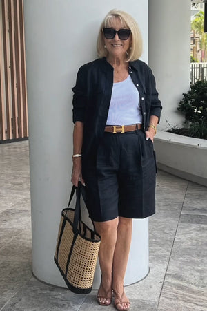 Completo Camicia e Shorts in Lino e Cotone Verona | Eleganza Casual Senza Tempo