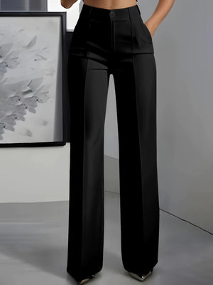 Pantaloni Eleganti Donna a Vita Alta e Gamba Larga – Comfort Sartoriale e Silhouette Slanciata – Claudia
