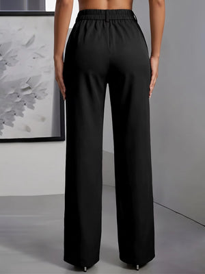 Pantaloni Eleganti Donna a Vita Alta e Gamba Larga – Comfort Sartoriale e Silhouette Slanciata – Claudia
