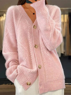 Cardigan Donna Morbido e Avvolgente – Eleganza Romantica per Ogni Giorno – Rachele