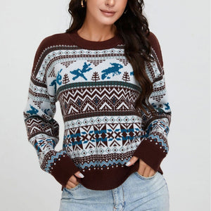Maglione Natalizio Donna Morbido con Renne – Calore e Allegria per le Feste – Gaia