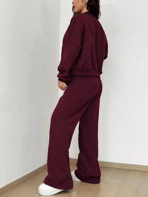 Completo Donna con Felpa con Zip e Pantaloni a Gamba Larga – Linee Strutturate e Comfort – Diana