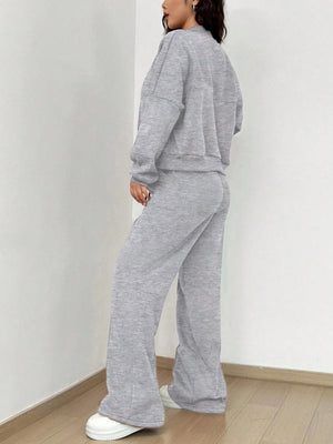 Completo Donna con Felpa con Zip e Pantaloni a Gamba Larga – Linee Strutturate e Comfort – Diana