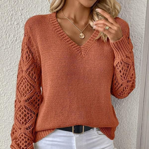 Maglione Donna con Scollo a V – Eleganza Leggera e Comfort Quotidiano – Teresa