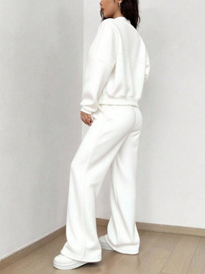 Completo Donna con Felpa con Zip e Pantaloni a Gamba Larga – Linee Strutturate e Comfort – Diana