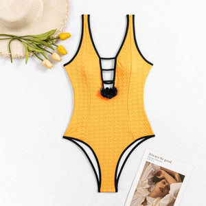 Costume Intero Modellante con Struttura e Scollo a Dettagli