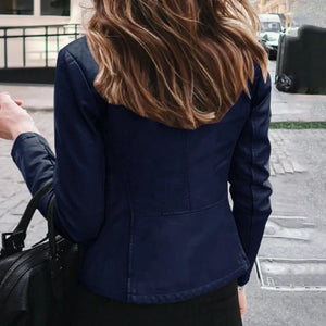 Giacca in Pelle da Donna Invernale Elegante – Slim Fit con Cerniera