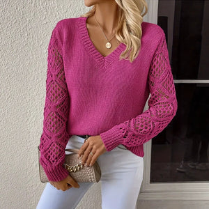 Maglione Donna con Scollo a V – Eleganza Leggera e Comfort Quotidiano – Teresa