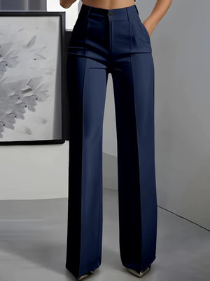 Pantaloni Eleganti Donna a Vita Alta e Gamba Larga – Comfort Sartoriale e Silhouette Slanciata – Claudia