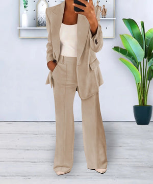 Completo Donna Elegante Bianca – Blazer e Pantaloni con Eleganza e Comfort