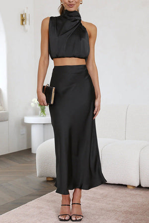 Esther - Completo Top e Gonna Satinata