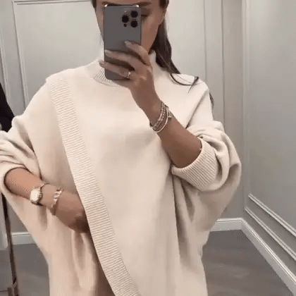 Completo Donna Elegante Alta Qualità - Maglia Asimmetrica e Pantalone Fluido - Giulia