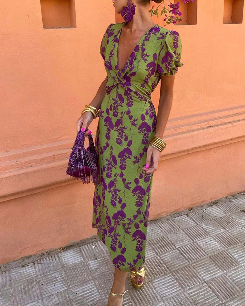 Livia | Abito Elegante con Maniche a Sbuffo