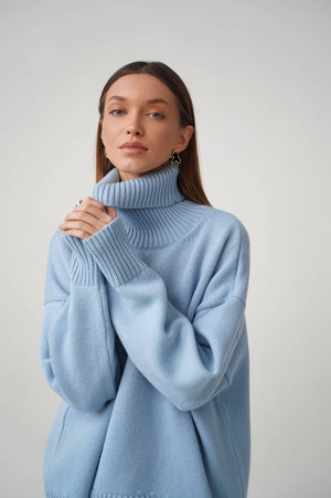 Charlotte - Pullover in Maglia Oversize a Collo Alto