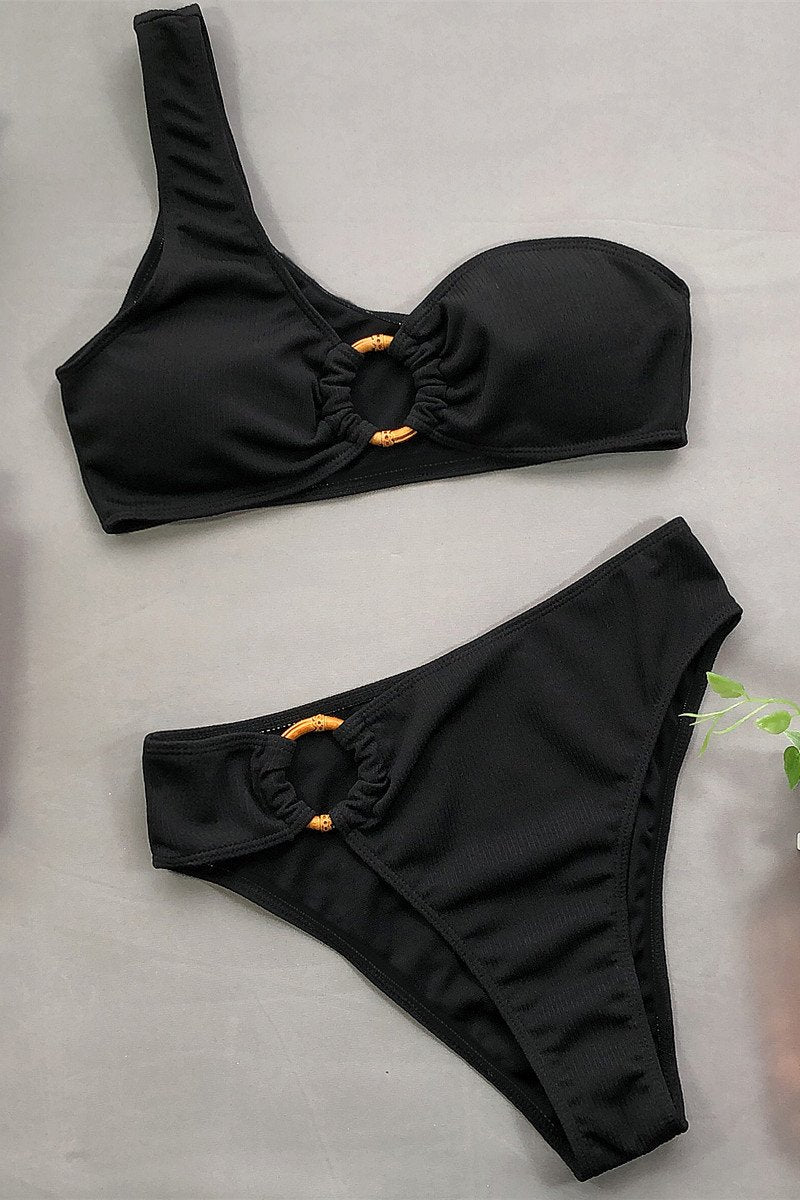 Bikini Diana – Spallina Singola e Slip a Vita Alta Modellante