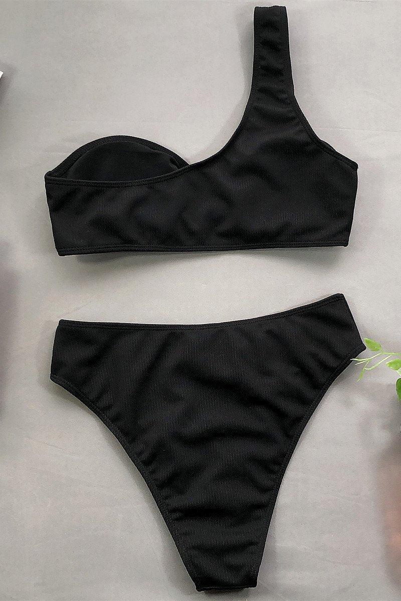 Bikini Diana – Spallina Singola e Slip a Vita Alta Modellante