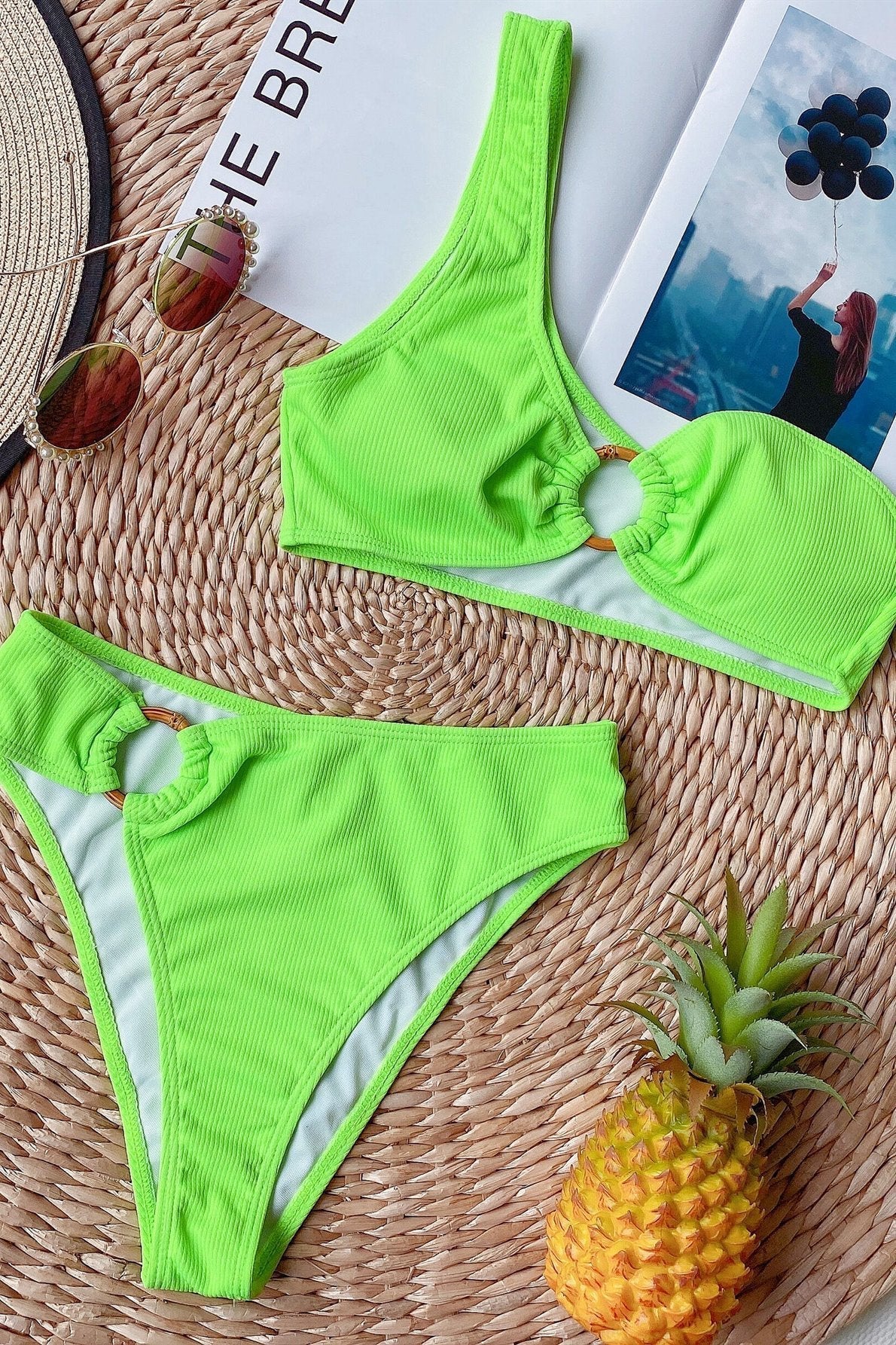 Bikini Diana – Spallina Singola e Slip a Vita Alta Modellante