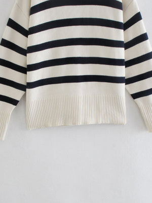 Pullover in Maglia a Righe