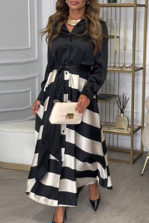 Viena - Vestito Lungo Elegante con Effetto Due Pezzi