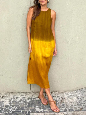 Lysandra - Vestito Lungo Casual con Stampa Tie-Dye