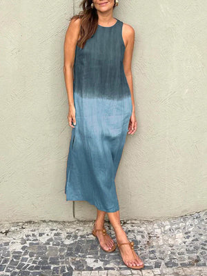 Lysandra - Vestito Lungo Casual con Stampa Tie-Dye