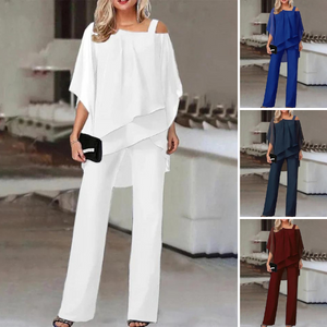 Annie - Completo Elegante con Pantalone e Top Asimmetrico