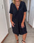 Vestito Drappeggiato Nero Donna – Elegante, Comodo e Casual per Ogni Occasione