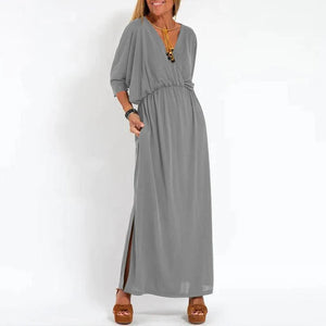 Vestito Lungo Elegante Louisa con Apertura Laterale
