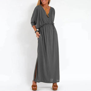 Vestito Lungo Elegante Louisa con Apertura Laterale