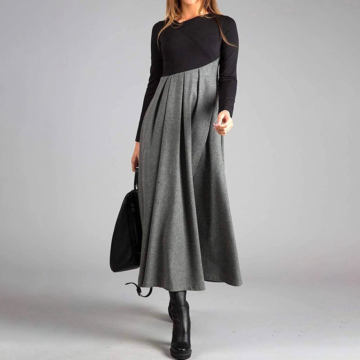 Verity | Vestito Lungo con Maniche Lunghe