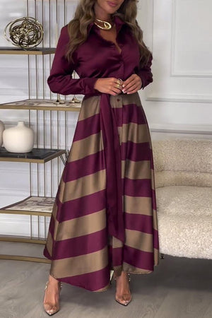 Viena - Vestito Lungo Elegante con Effetto Due Pezzi