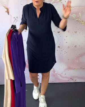 Linette - Vestito Casual Urban con Scollo a V