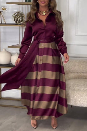 Viena - Vestito Lungo Elegante con Effetto Due Pezzi