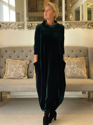 Vestito Invernale Lungo Donna in Velluto – Morbido, Elegante e Caldo – Veronica