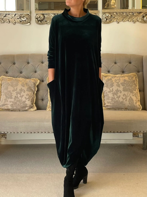 Vestito Invernale Lungo Donna in Velluto – Morbido, Elegante e Caldo – Veronica